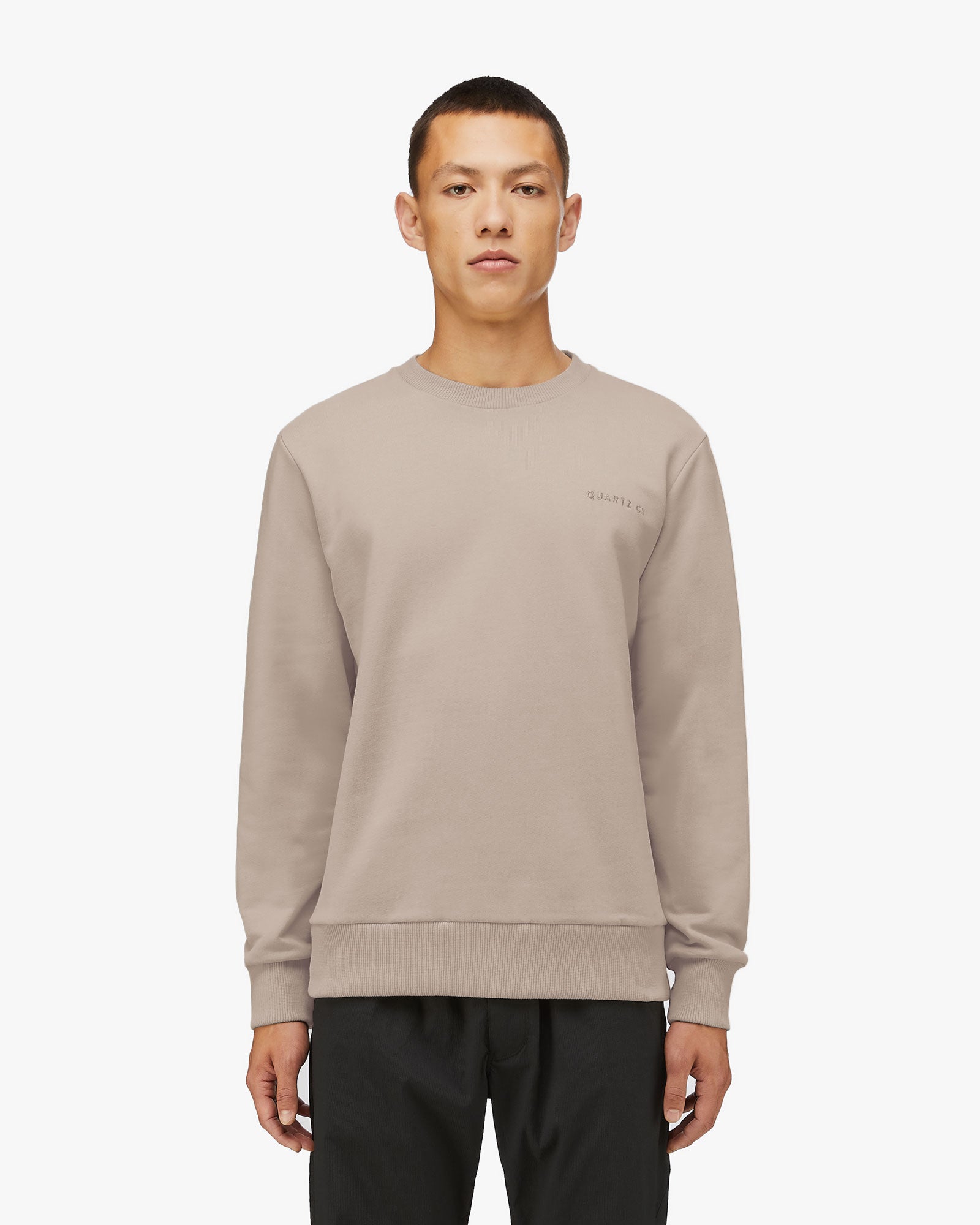 quartz-co-daxon-sweat-col-rond-coton-bio-380-g-m2 image 1