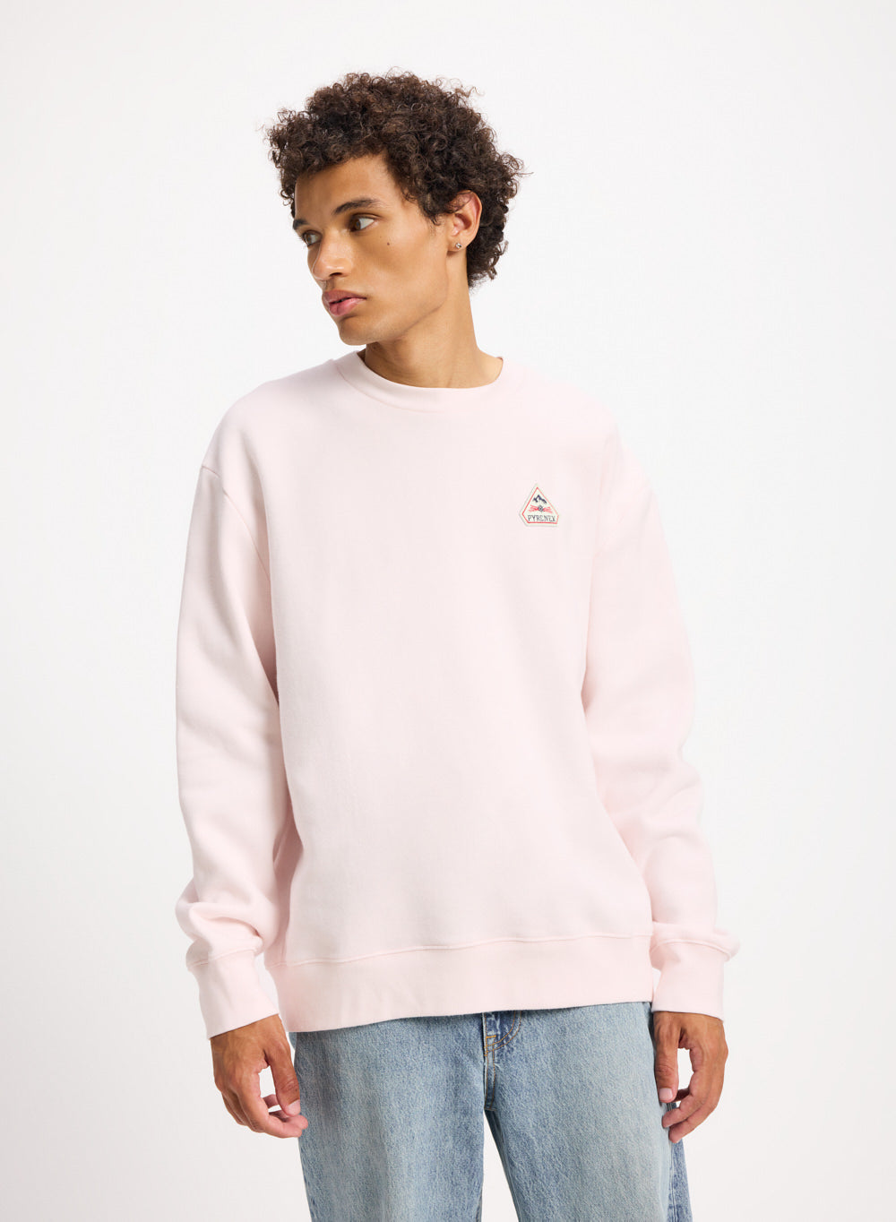 pyrenex-escou-sweatshirt-coton-bio-rose-poudr image 2