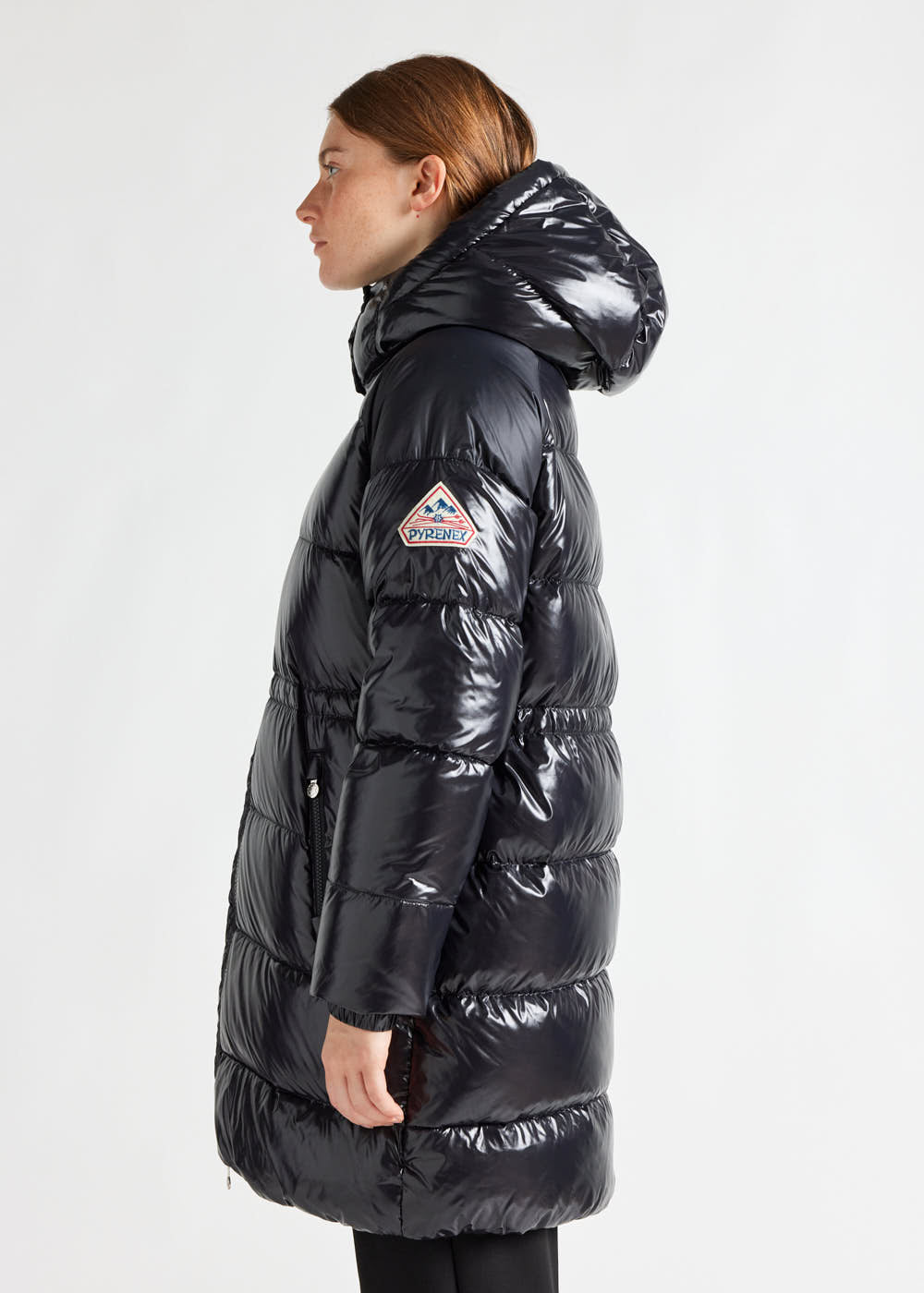 pyrenex-fusion-black-doudoune-femme-capuche-brillante image 2
