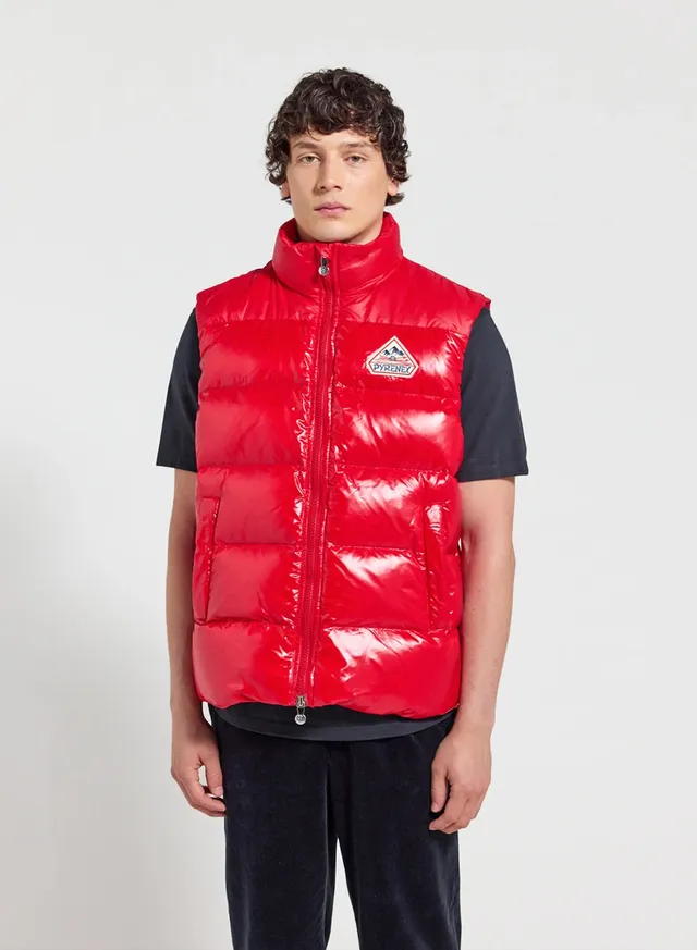pyrenex-john-doudoune-sans-manche-unisexe-rouge image 1