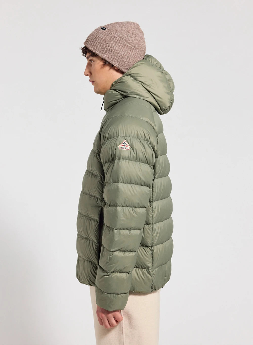 doudoune-capuche-homme-pyrenex-arial-kaki-clair-l-g-re image 3