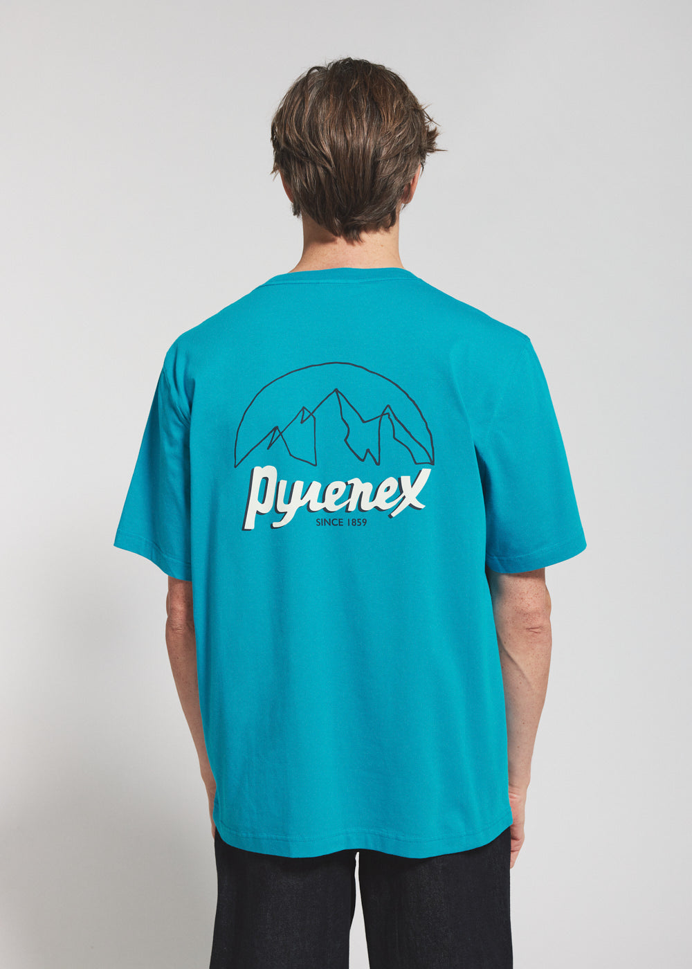 pyrenex-hill-t-shirt-unisexe-coton-bio-turquoise image 4