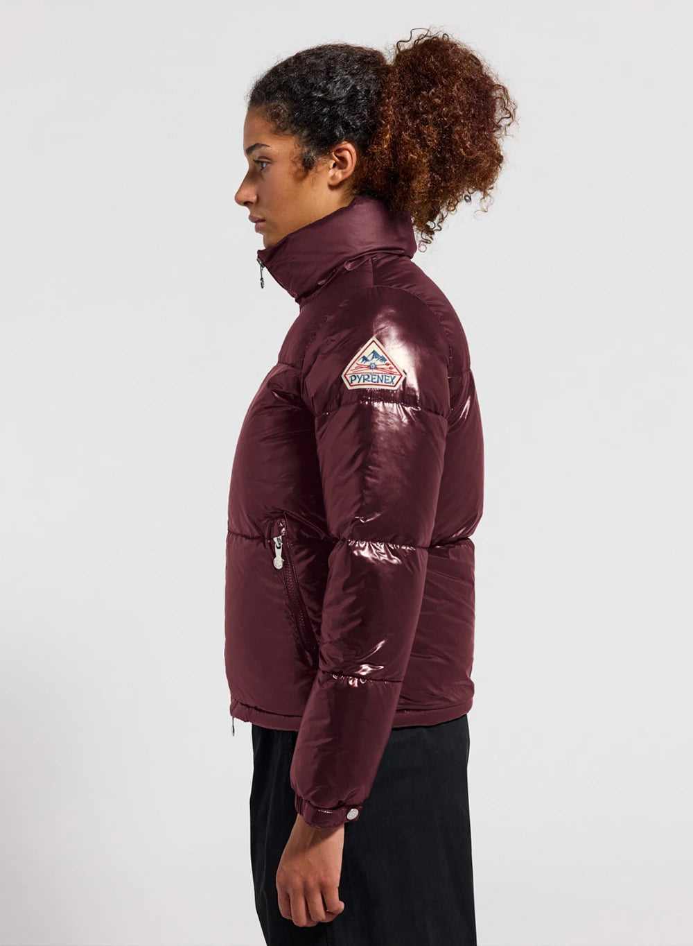 pyrenex-goldin-doudoune-courte-femme-bordeaux-brillante image 3