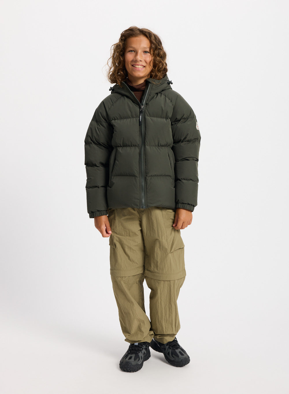 pyrenex-sten-smooth-doudoune-enfant-unisexe-capuche-khaki-mat image 4
