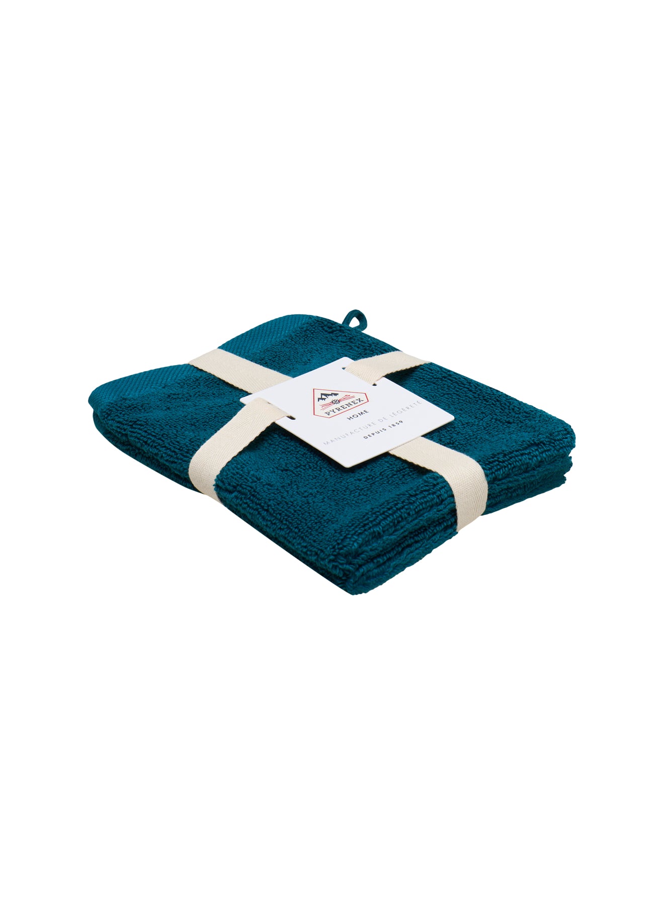 pyrenex-hana-set-de-deux-gants-de-toilette-bleu-paon image 2