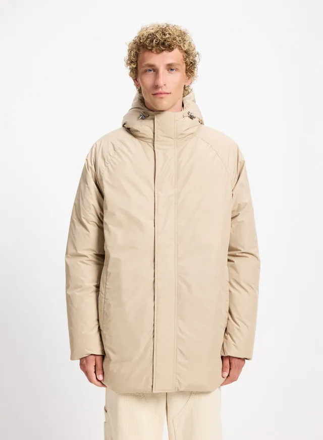 pyrenex-spark-parka-homme-duvet-naturel-capuche-beige-claire image 1