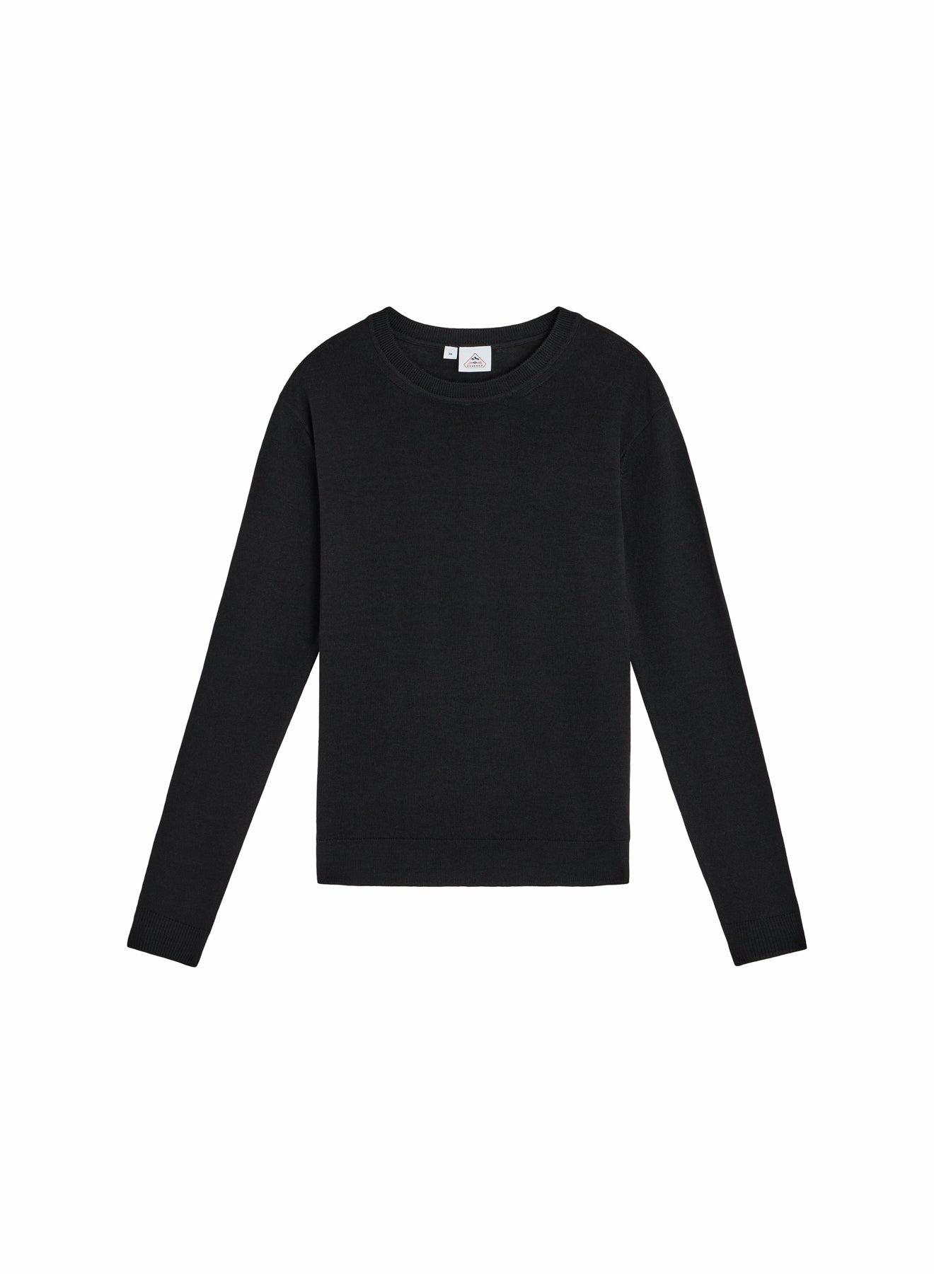 pyrenex-mysig-pull-fin-col-rond-laine-m-rinos-femme-noir image 4