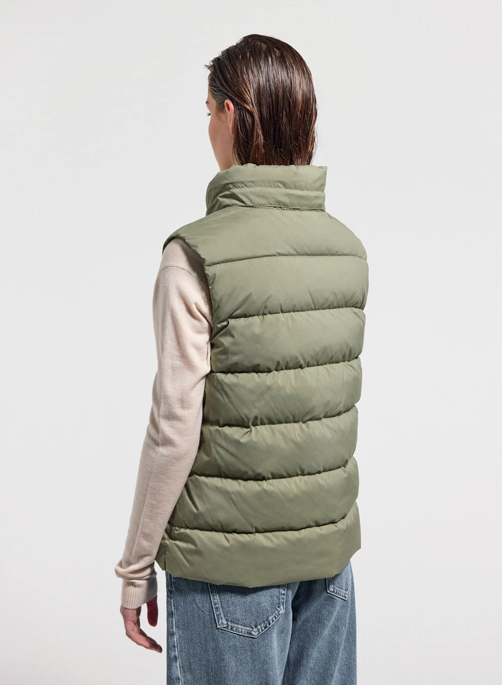 pyrenex-spoutnic-doudoune-sans-manches-femme-khaki-clair image 5