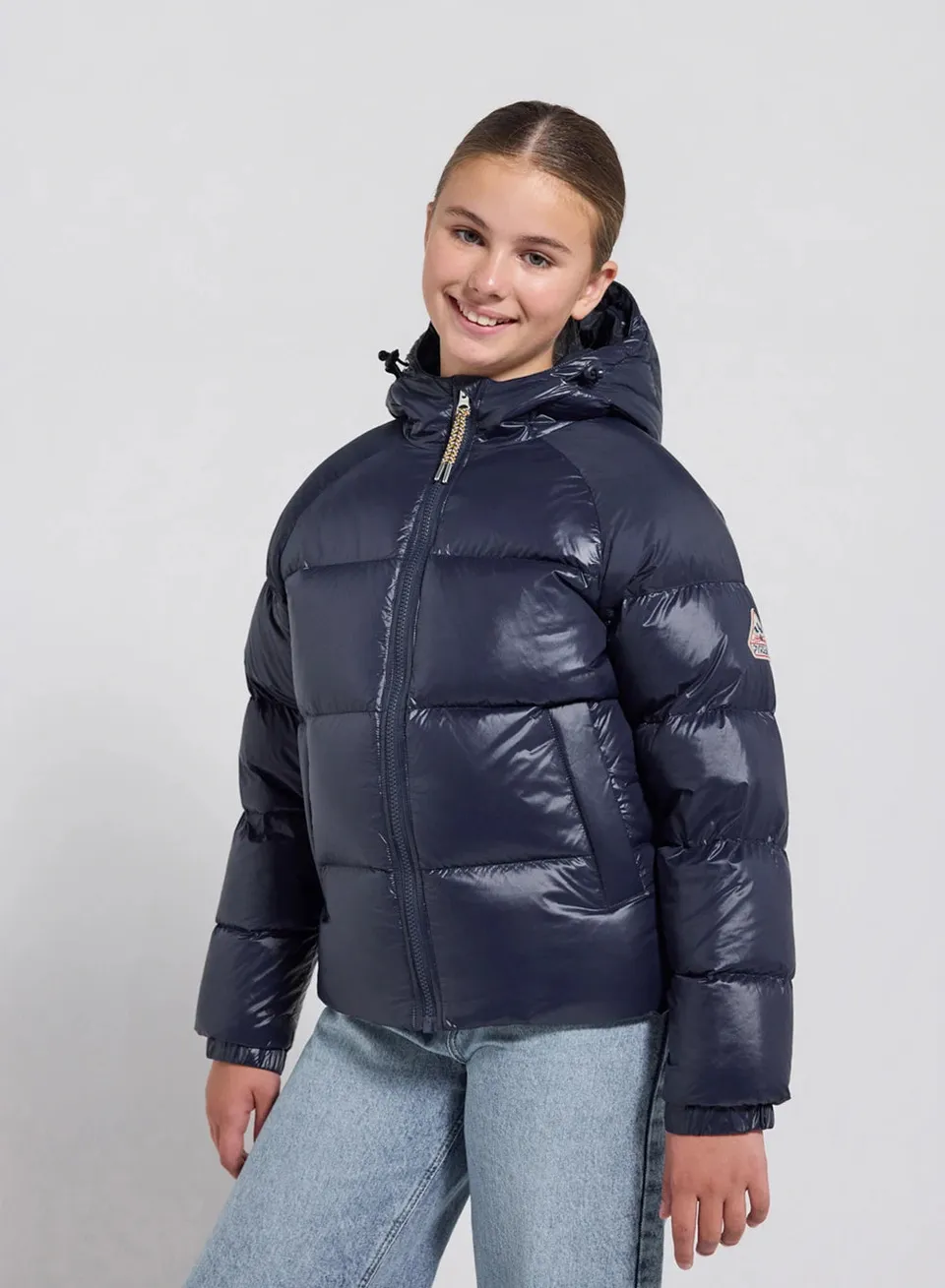 pyrenex-sten-doudoune-capuche-enfant-bleu-marine image 1