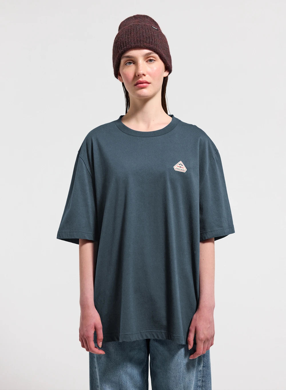 pyrenex-classic-t-shirt-unisexe-coton-bio-bleu-azur image 2