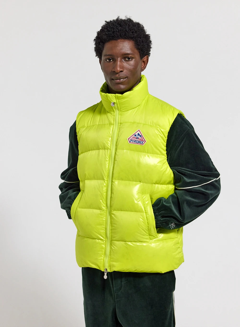 doudoune-sans-manches-unisexe-pyrenex-john-jaune-citron image 1