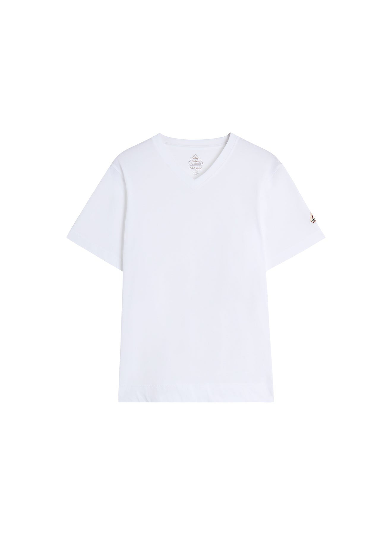 pyrenex-crocus-t-shirt-femme-col-v-blanc-en-coton-biologique image 5