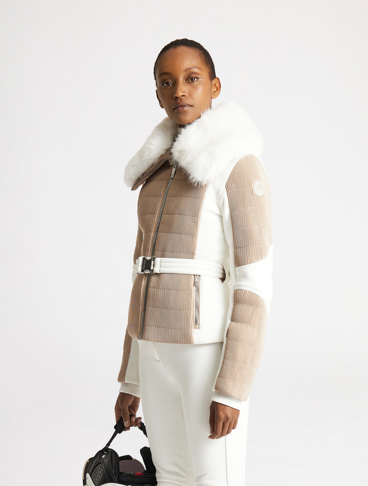 fusalp-gitu-veste-de-ski-femme-smock-baguette-col-fourrure image 2