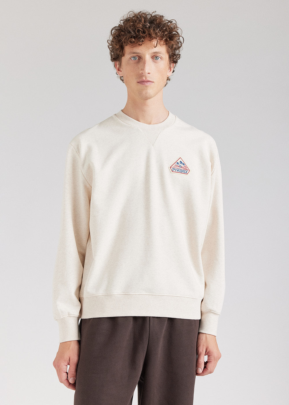 pyrenex-phase-sweat-col-rond-unisexe-coton-bio-blanc image 2