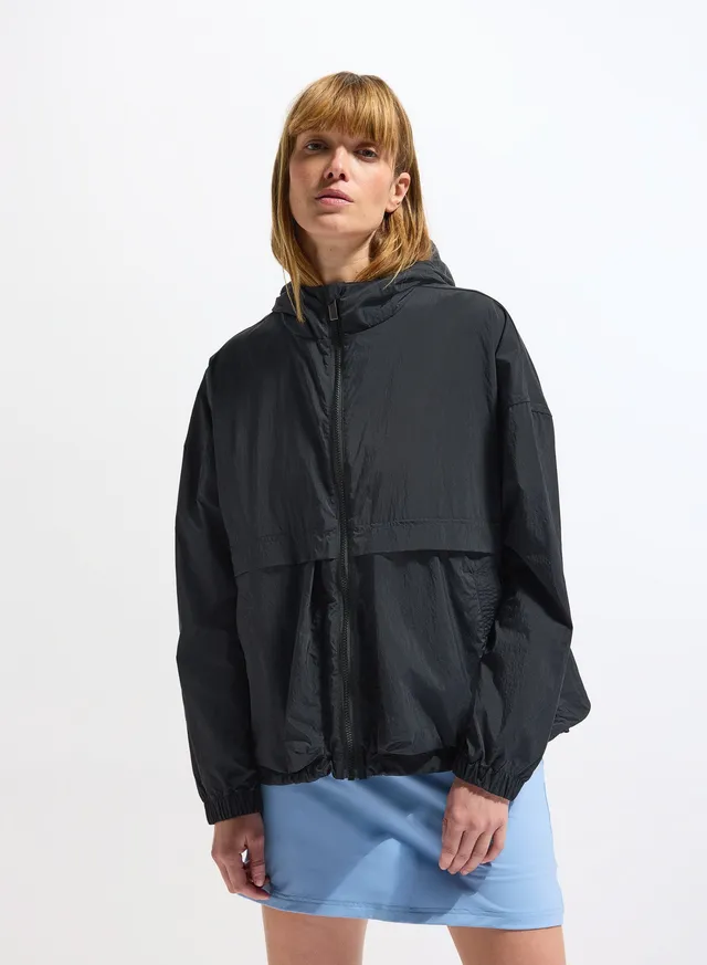 pyrenex-yoko-coupe-vent-court-femme-noir-tissu-recycl image 1