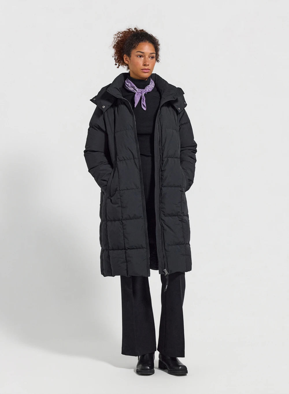 pyrenex-mystery-doudoune-hiver-longue-capuche-femme-noire image 6