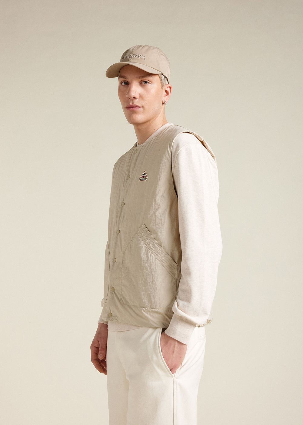casquette-unisexe-pyrenex-frat-oyster-gray image 3