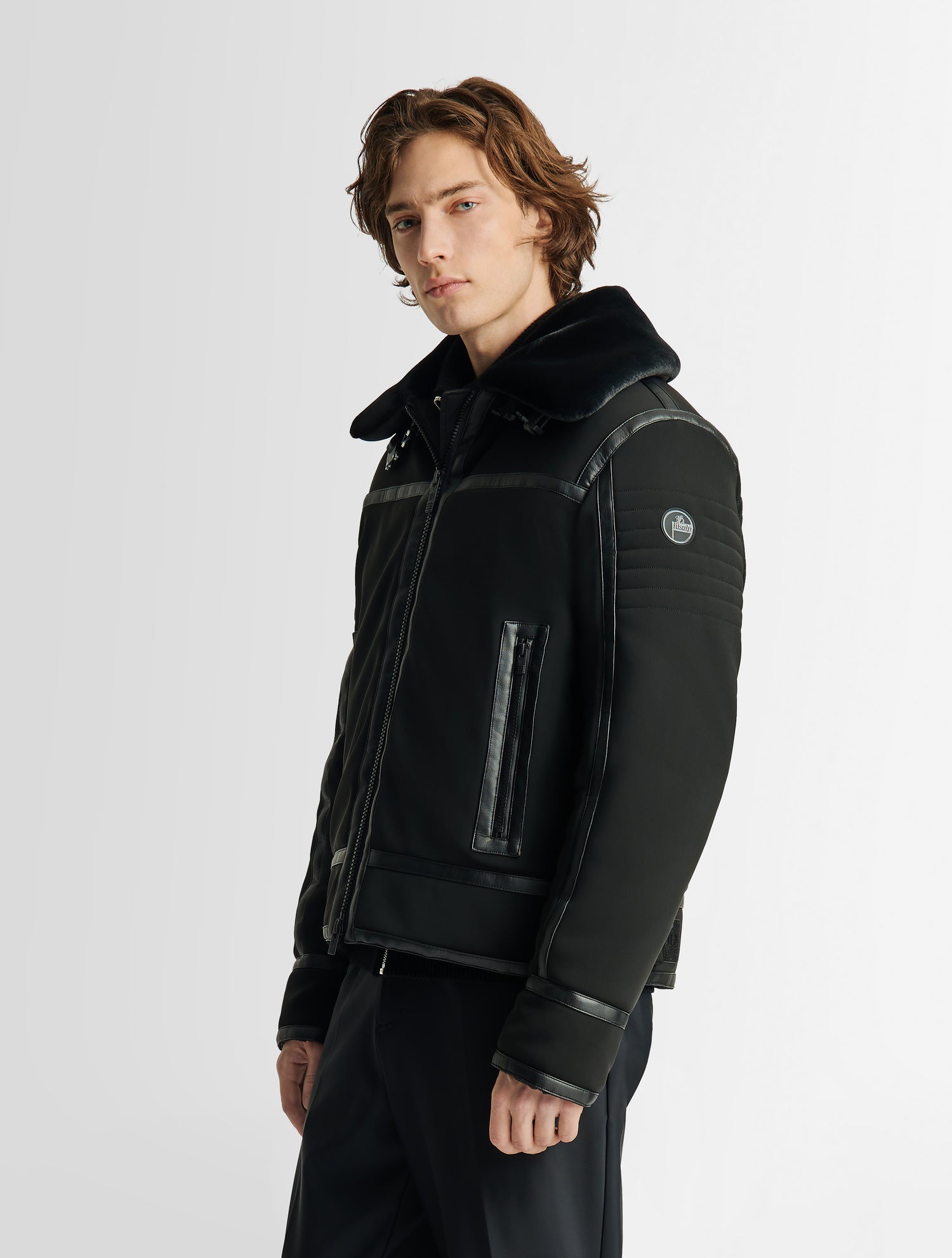 fusalp-blouson-harlo-homme-bombardier-softshell-duvet-fourrure image 1