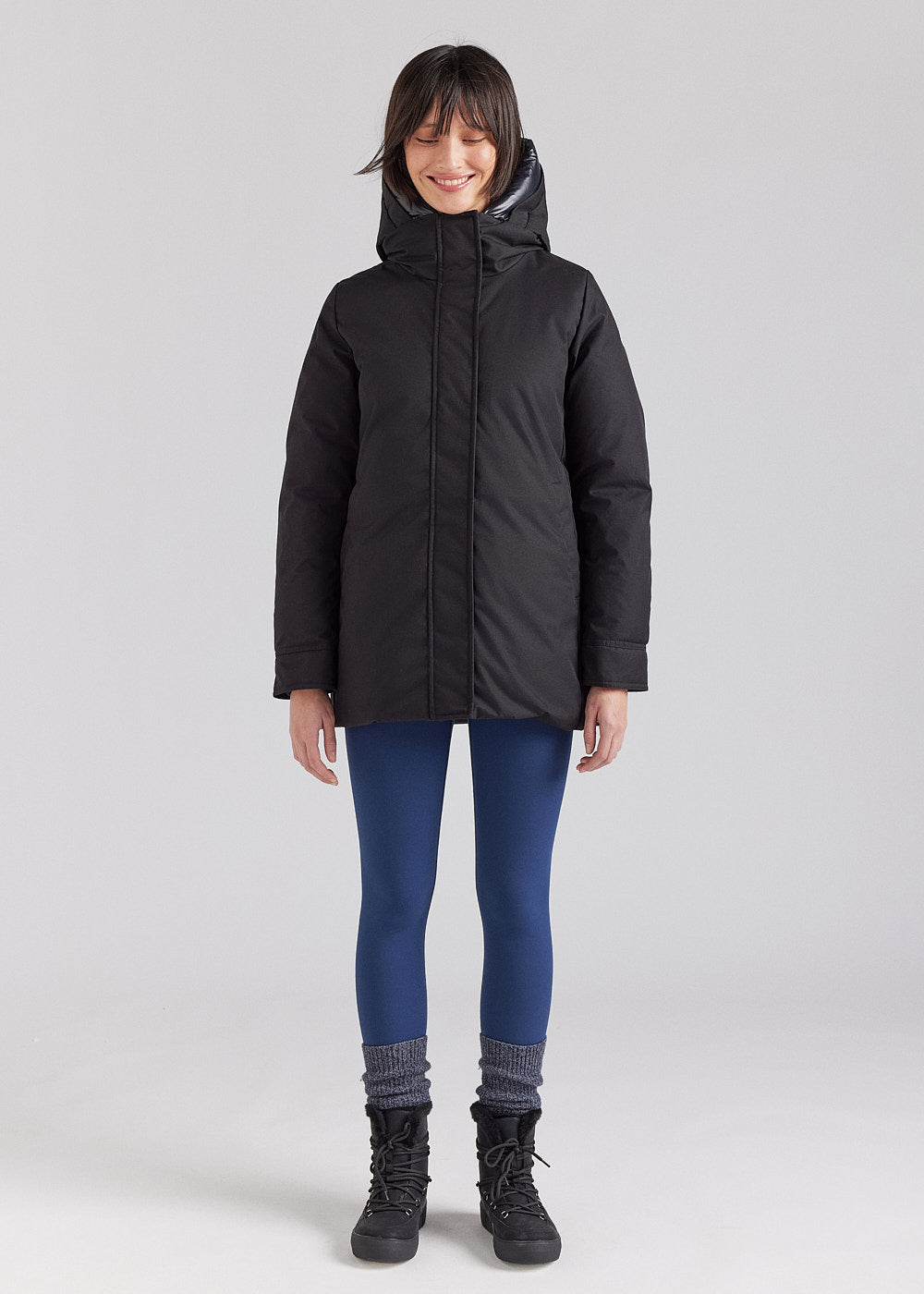 parka-femme-pyrenex-charlotte-duvet-naturel-noire image 2
