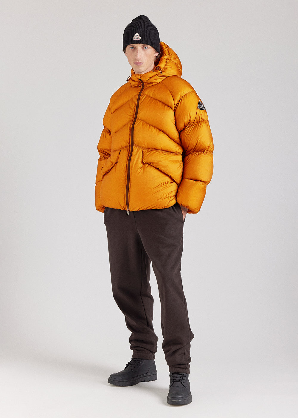 pyrenex-doudoune-homme-stellar-jaune-capuche image 2