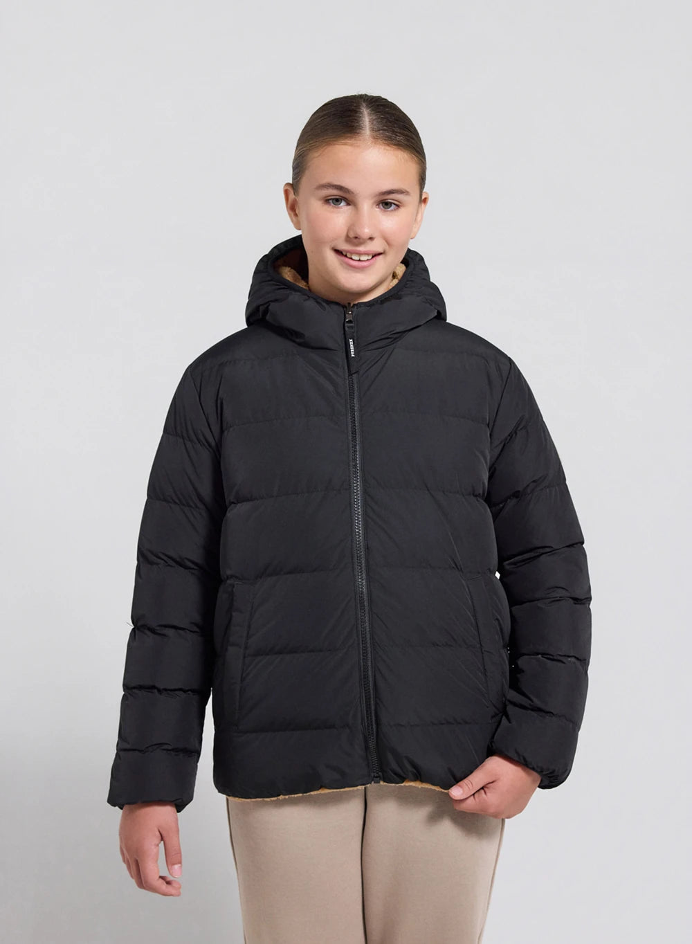 pyrenex-keylinn-noire-doudoune-r-versible-enfant-sherpa image 2