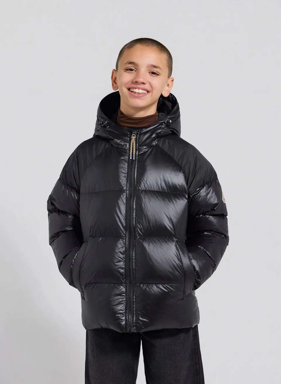 pyrenex-sten-doudoune-capuche-enfant-unisexe-noire-duvet-naturel image 1