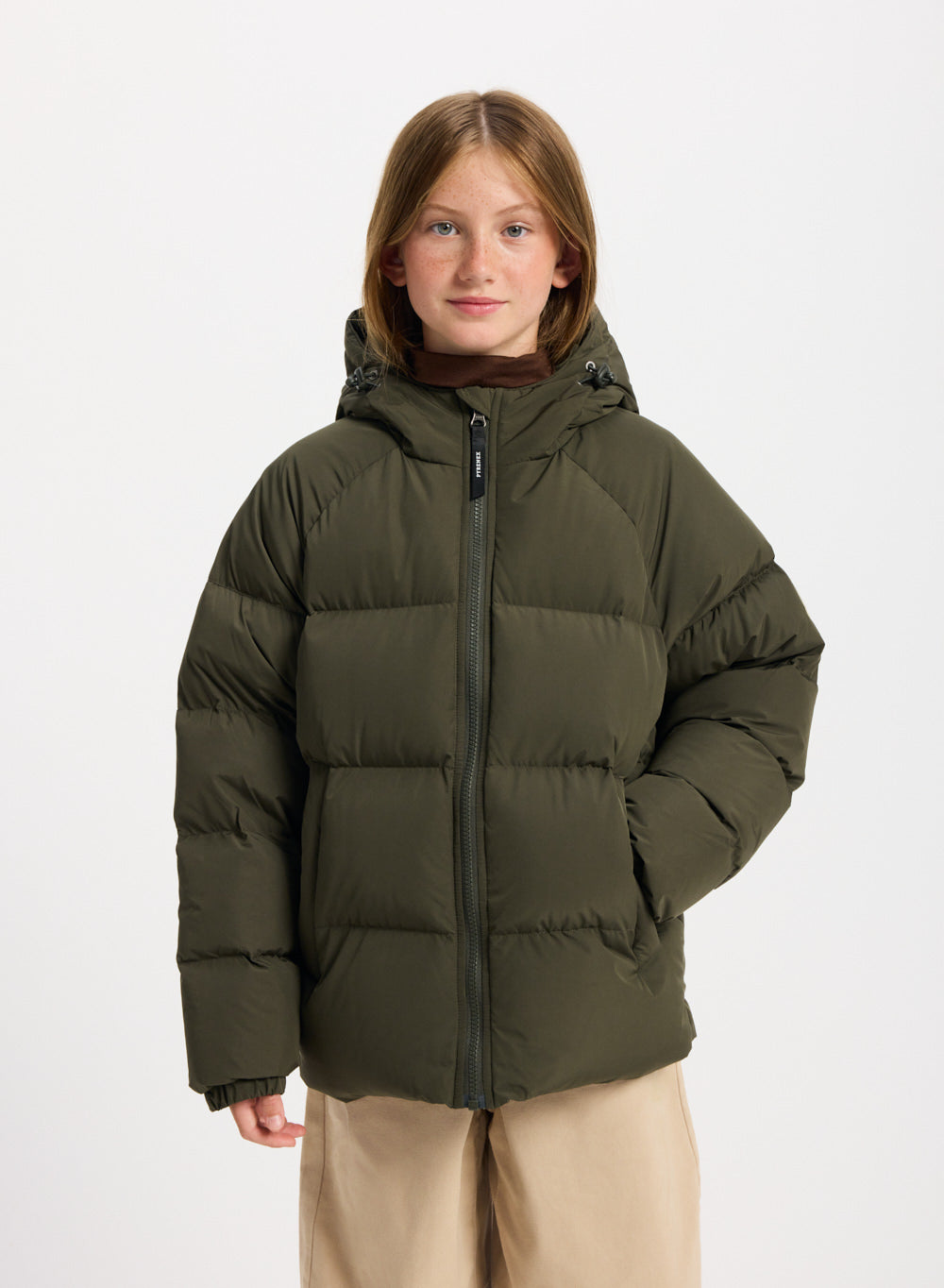 pyrenex-sten-smooth-doudoune-enfant-unisexe-capuche-khaki-mat image 1