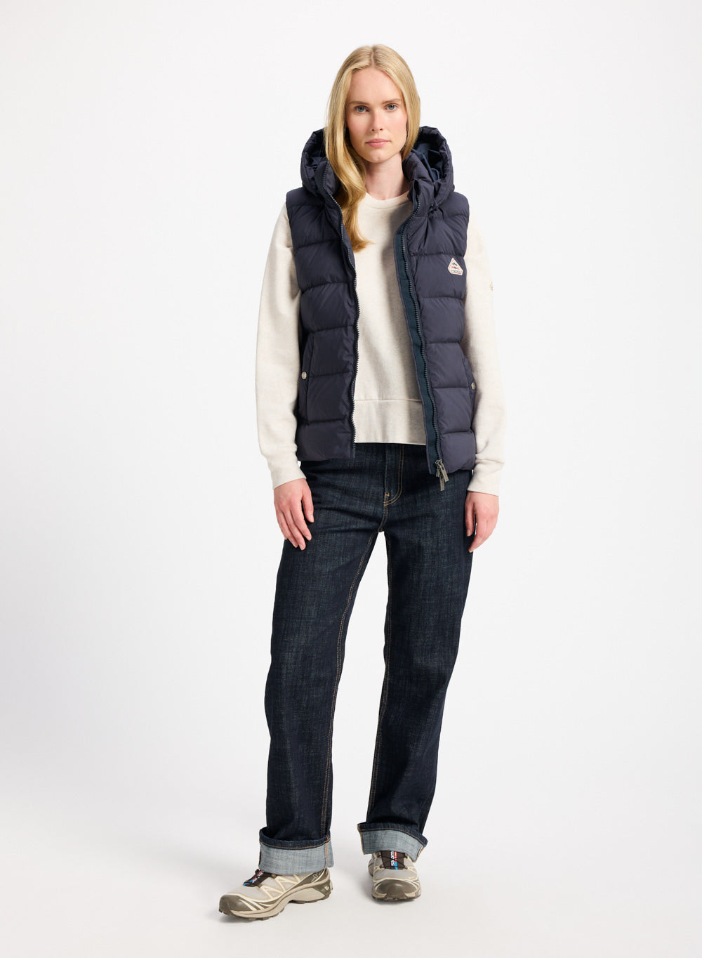 doudoune-sans-manches-femme-capuche-amovible-pyrenex-spoutnic-bleu-fonc image 2