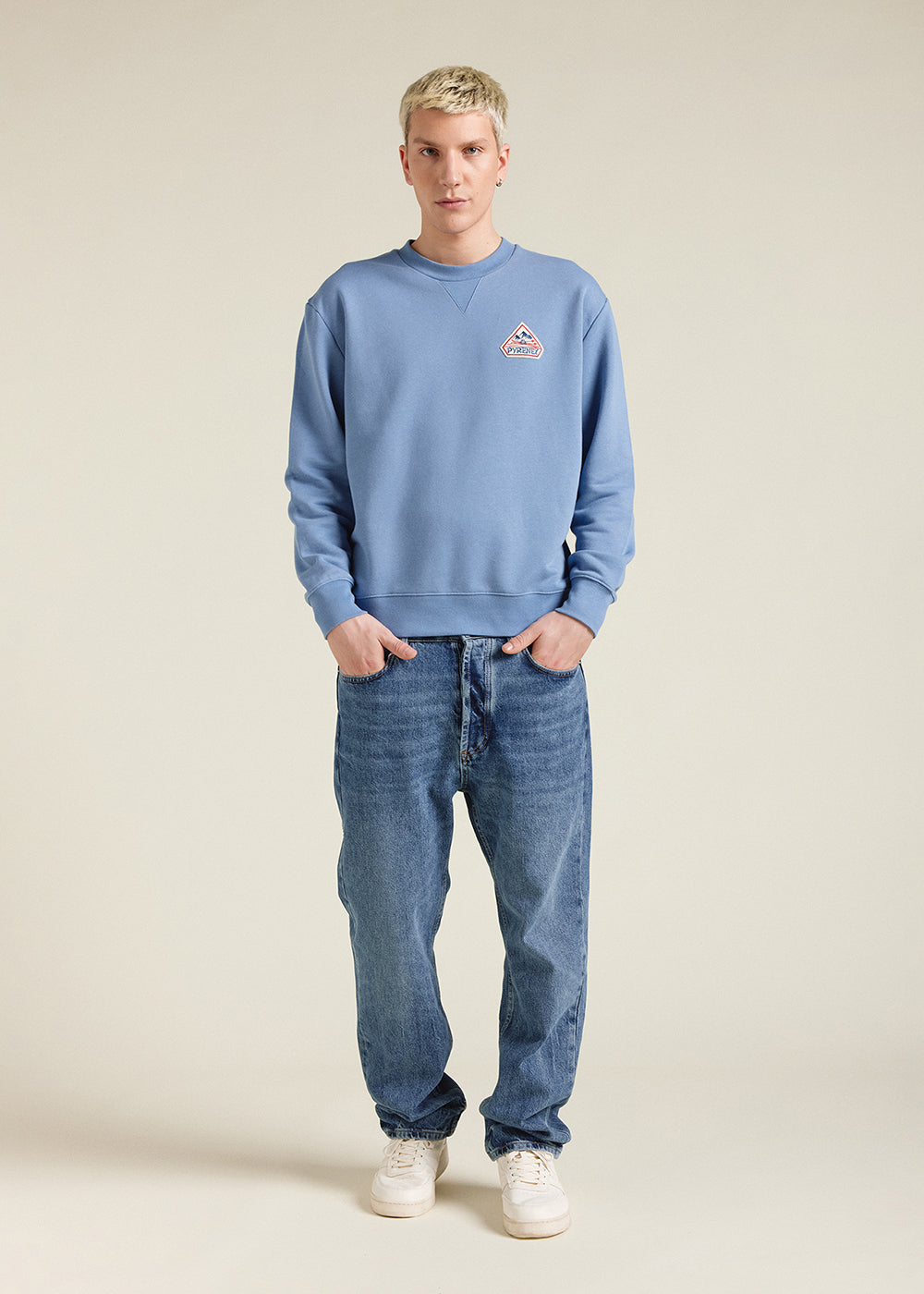 sweat-unisexe-pyrenex-phase-coronet-blue-coton-bio image 3