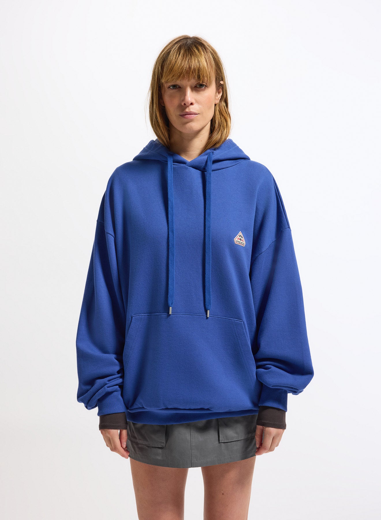 pyrenex-journey-sweat-capuche-unisexe-bleu-lectrique-en-coton-bio image 1