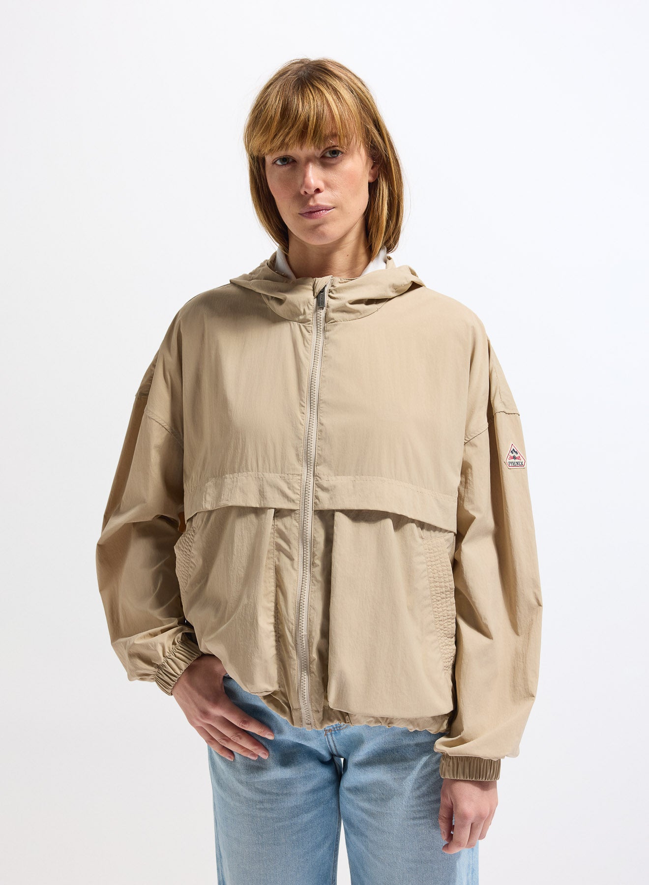 coupe-vent-court-femme-pyrenex-yoko-recycl-taupe image 3