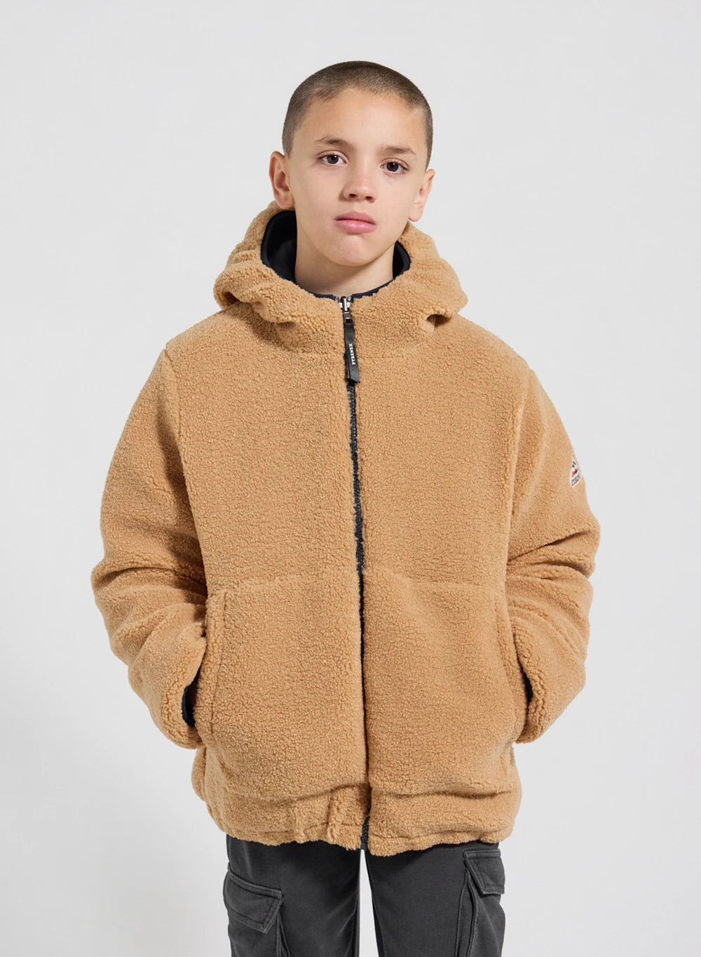 pyrenex-keylinn-noire-doudoune-r-versible-enfant-sherpa image 3