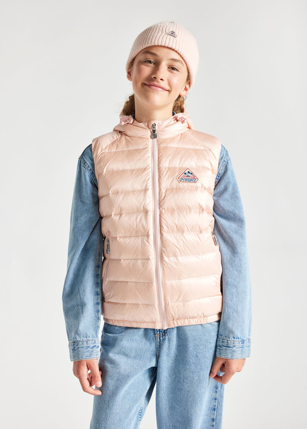 pyrenex-cheslin-doudoune-sans-manche-enfant-peach-whip image 2