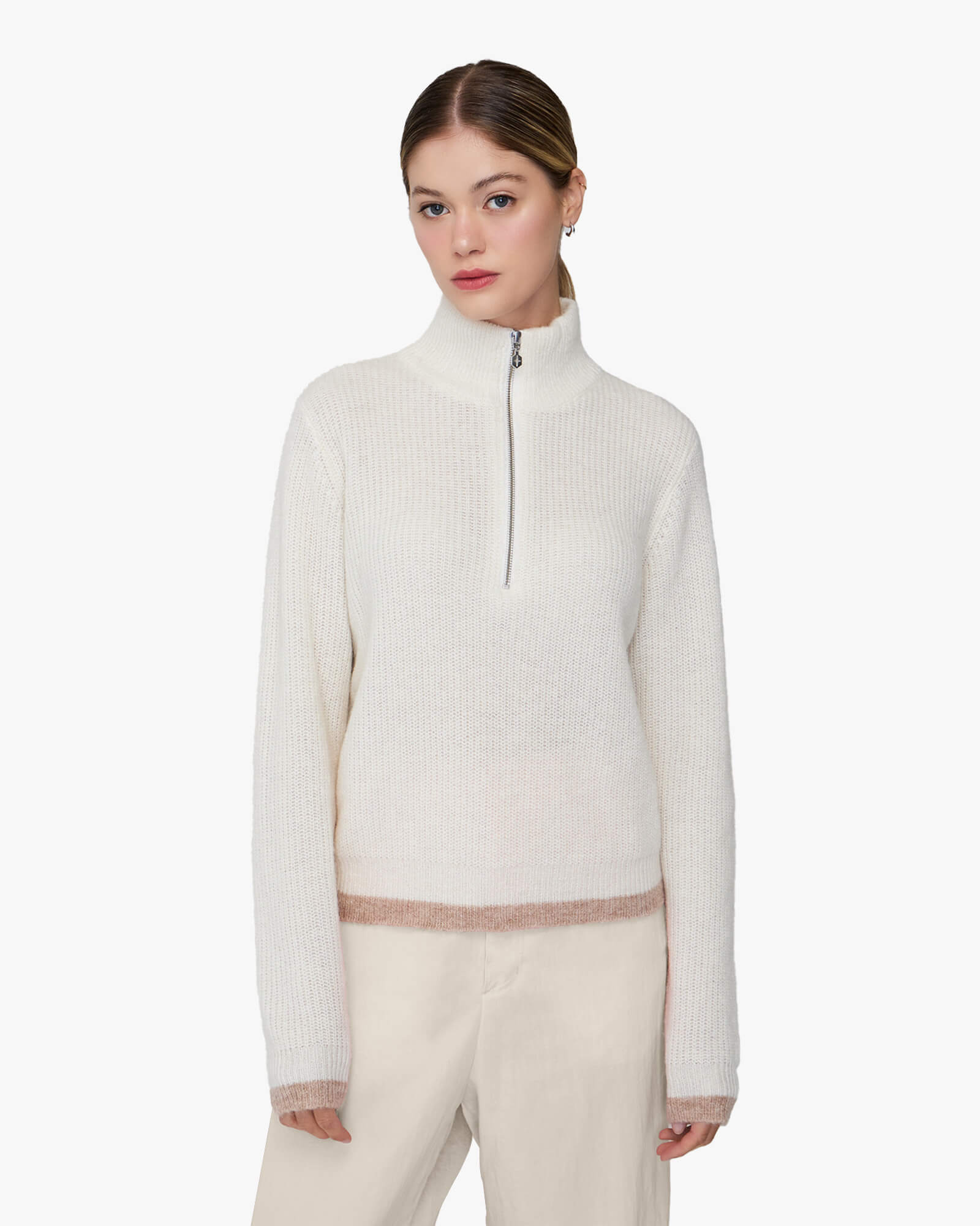 quartz-co-katrina-chandail-demi-zipp-femme-laine-d-alpaga image 2
