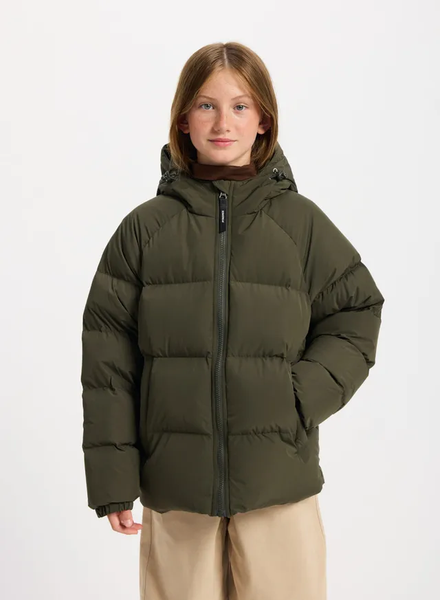 pyrenex-sten-smooth-doudoune-enfant-unisexe-capuche-khaki-mat image 1
