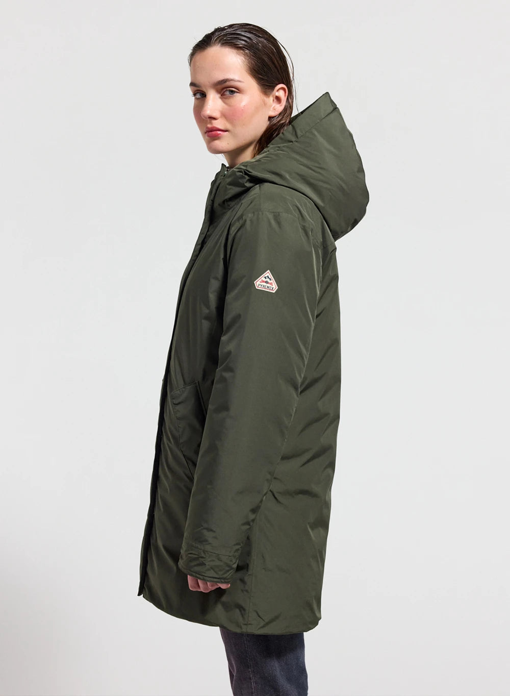 pyrenex-easy-parka-imperm-able-femme-kaki-duvet-naturel image 3