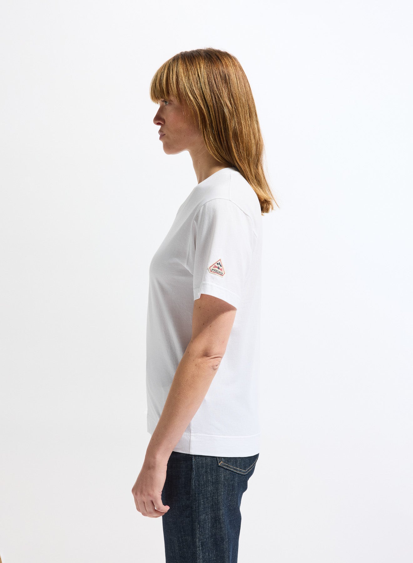 pyrenex-crocus-t-shirt-femme-col-v-blanc-en-coton-biologique image 3
