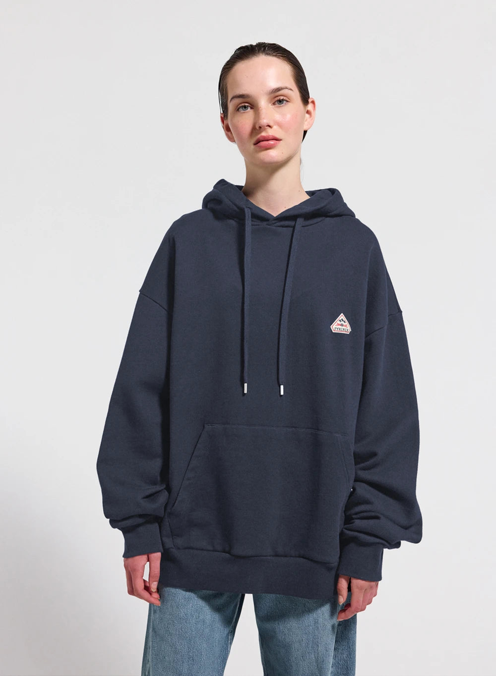 pyrenex-journey-sweat-capuche-unisexe-coton-bio-bleu-marine image 2