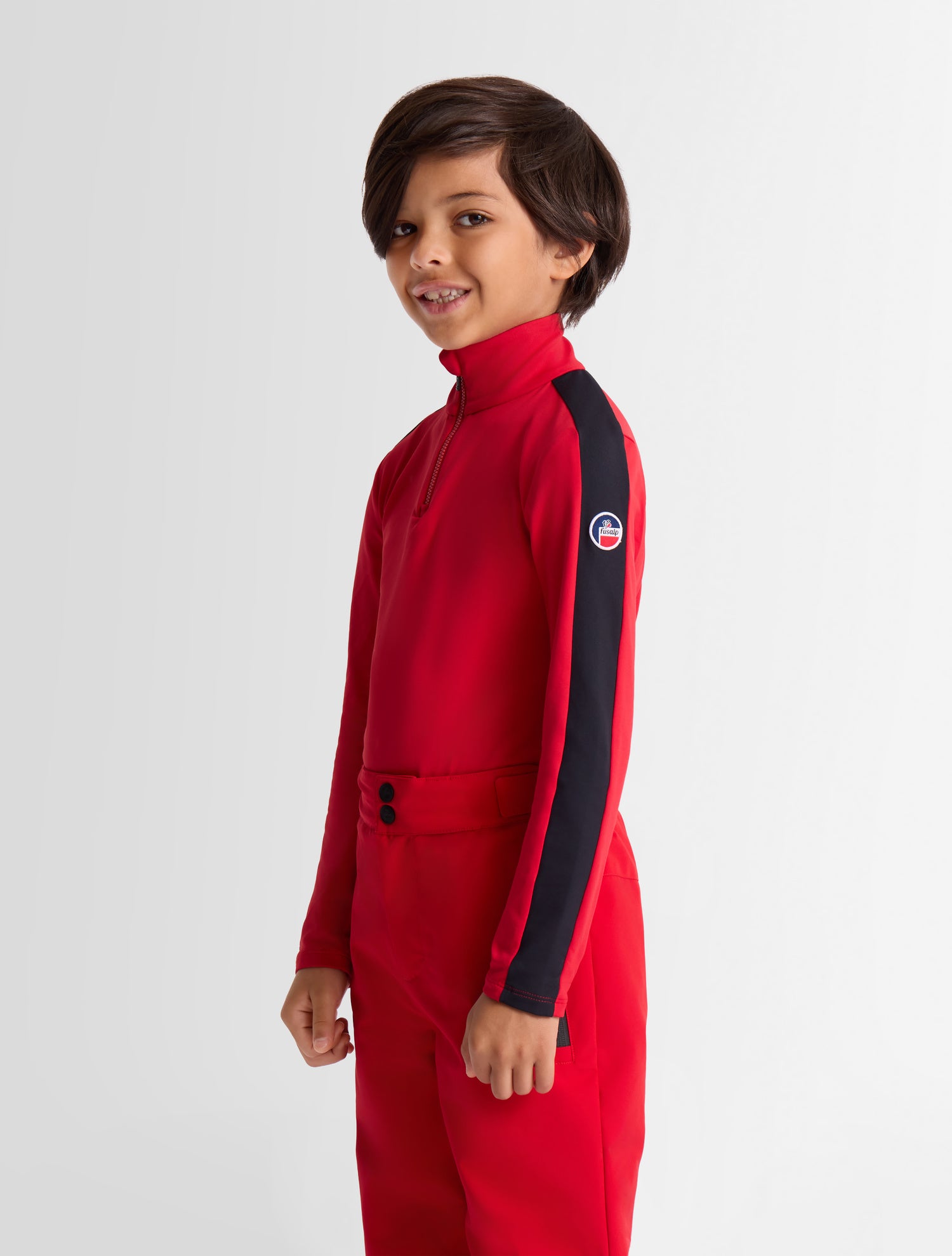 fusalp-sinope-sous-pull-enfant-powerstretch-demi-zip image 2