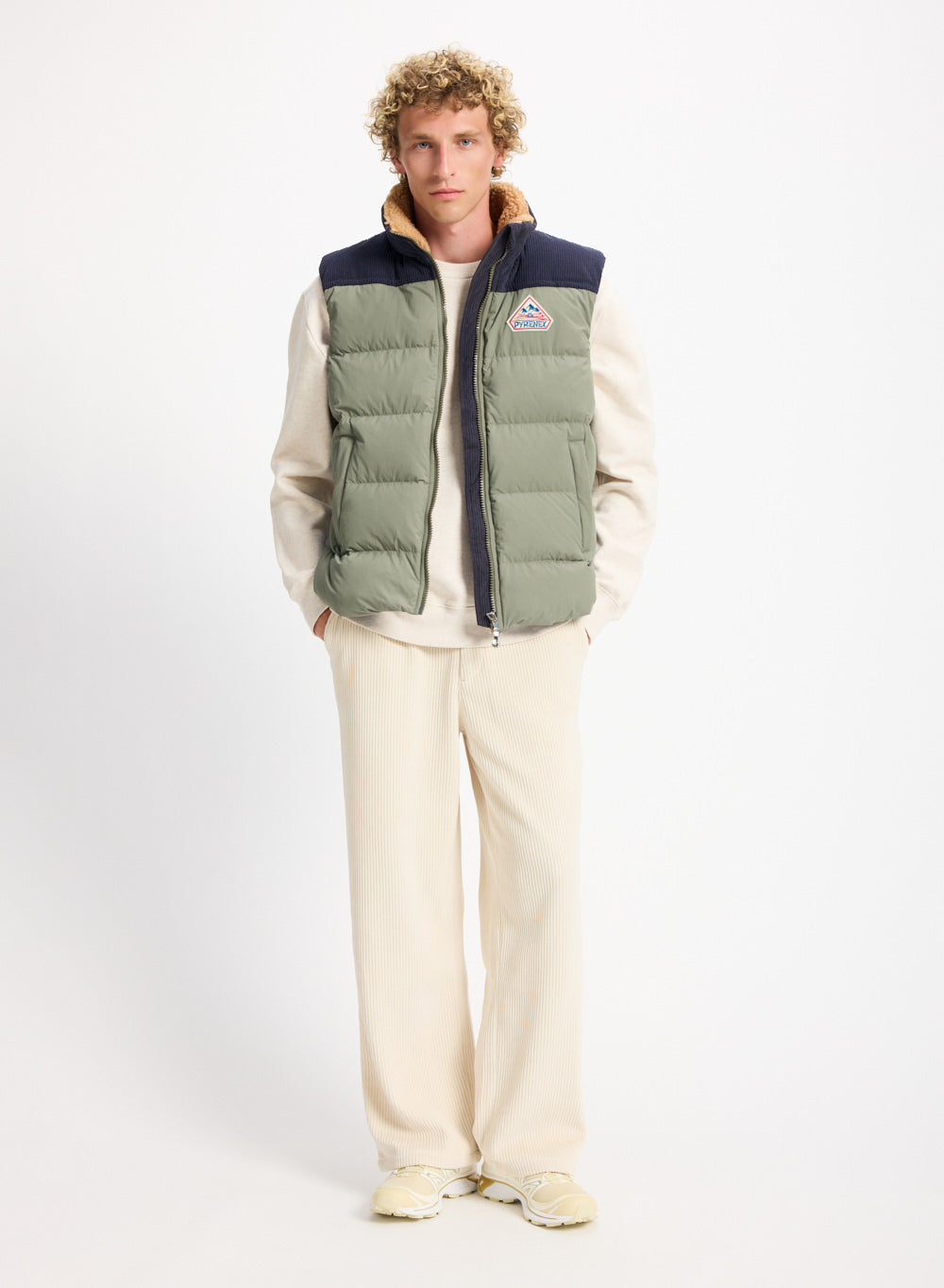 doudoune-sans-manches-pyrenex-retro-john-kaki image 4
