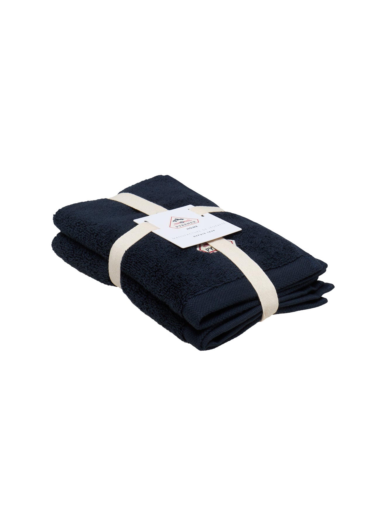 pyrenex-hana-set-de-2-serviettes-invit-bleu-fonc image 4