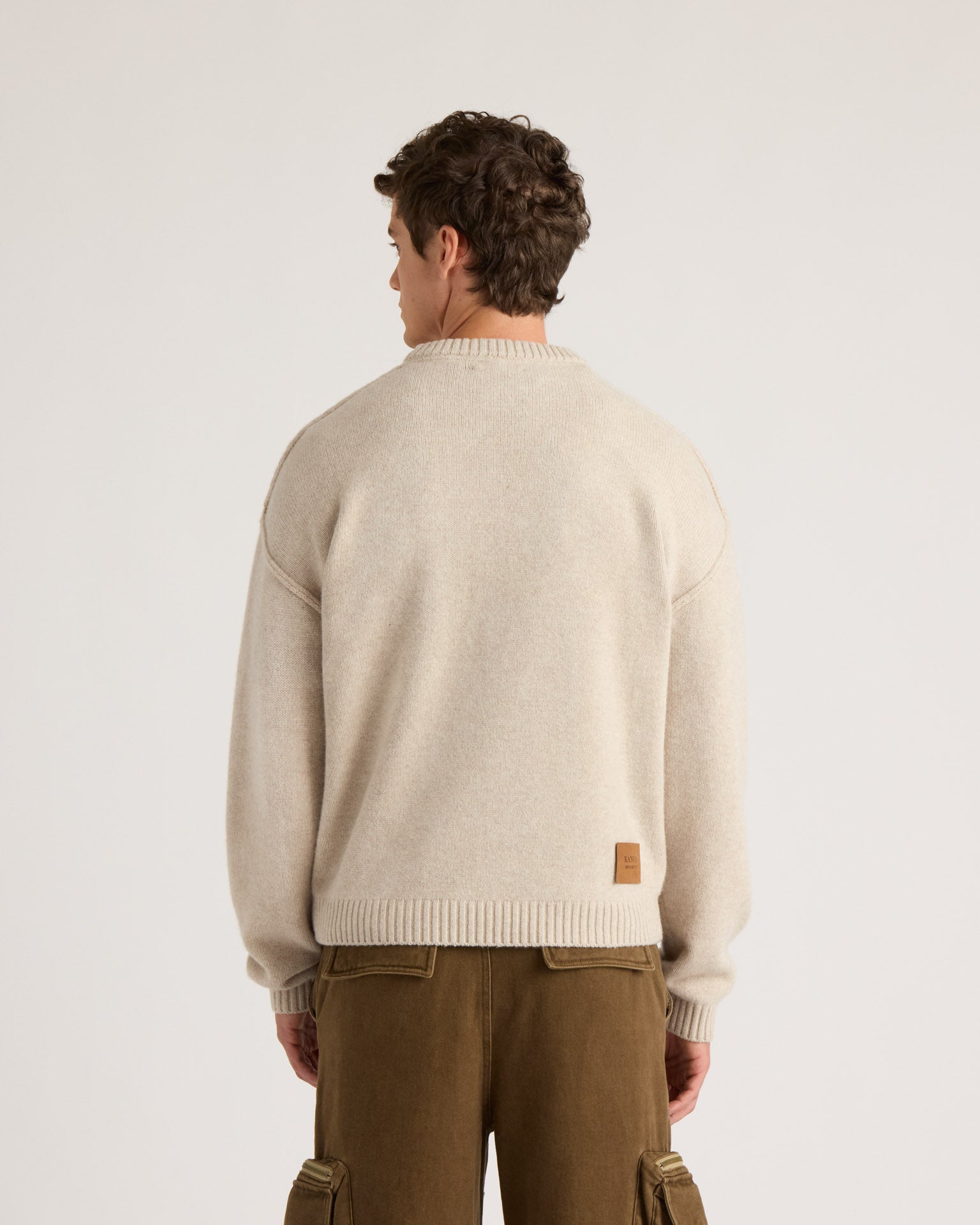 kanuk-flocon-pull-col-rond-logo-harfang-homme image 4