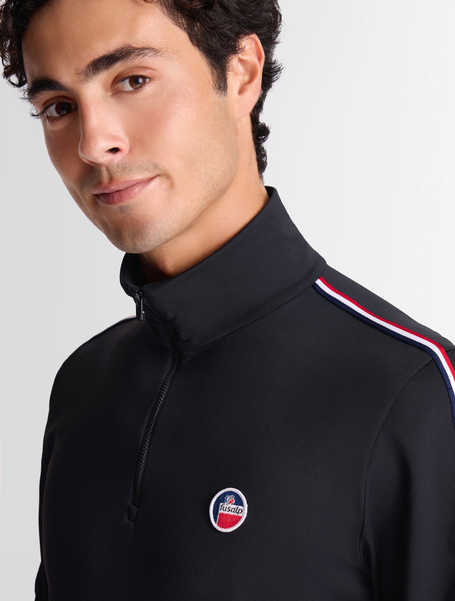 fusalp-sous-pull-mario-top-powerstretch-zipp-bandes-contrast-es image 4