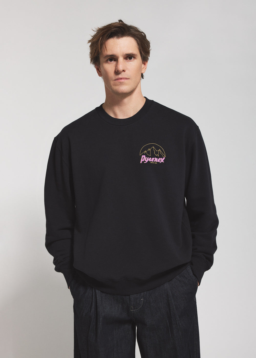 pyrenex-cliff-sweatshirt-unisexe-coton-biologique-noir image 1