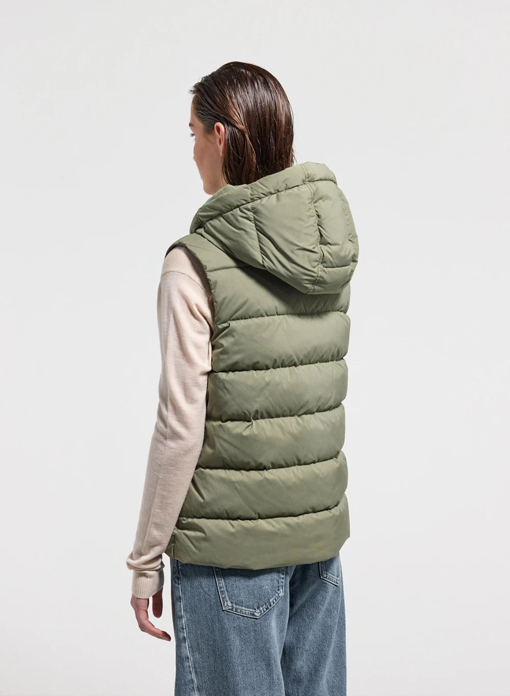 pyrenex-spoutnic-doudoune-sans-manches-femme-khaki-clair image 3