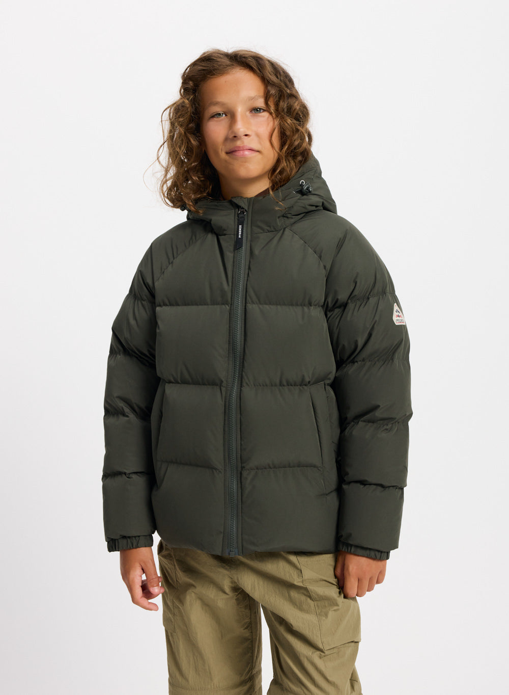 pyrenex-sten-smooth-doudoune-enfant-unisexe-capuche-khaki-mat image 2