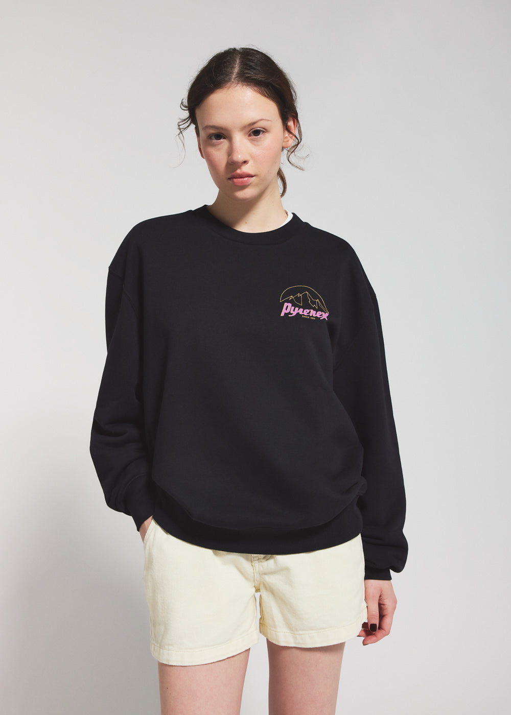pyrenex-cliff-sweatshirt-unisexe-coton-biologique-noir image 2