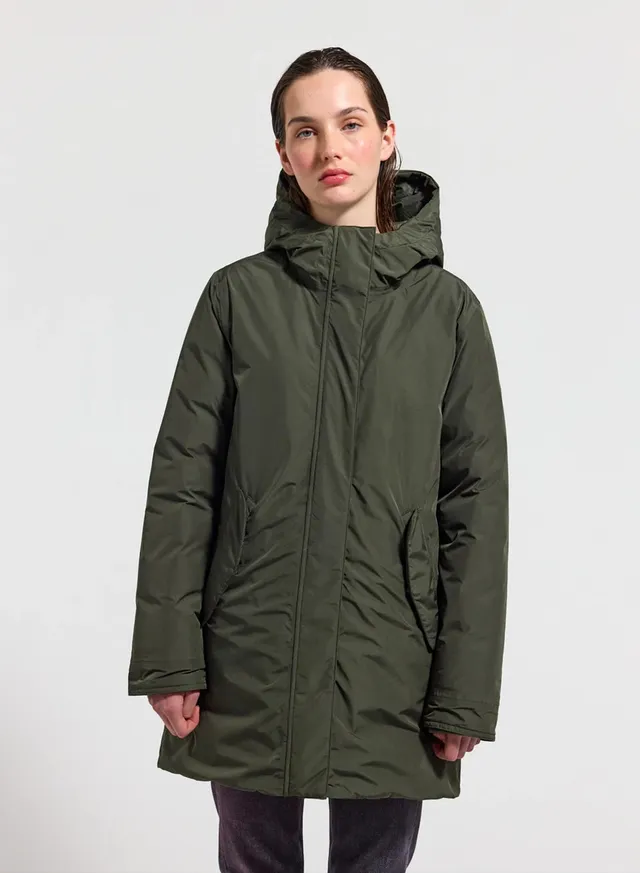 pyrenex-easy-parka-imperm-able-femme-kaki-duvet-naturel image 1