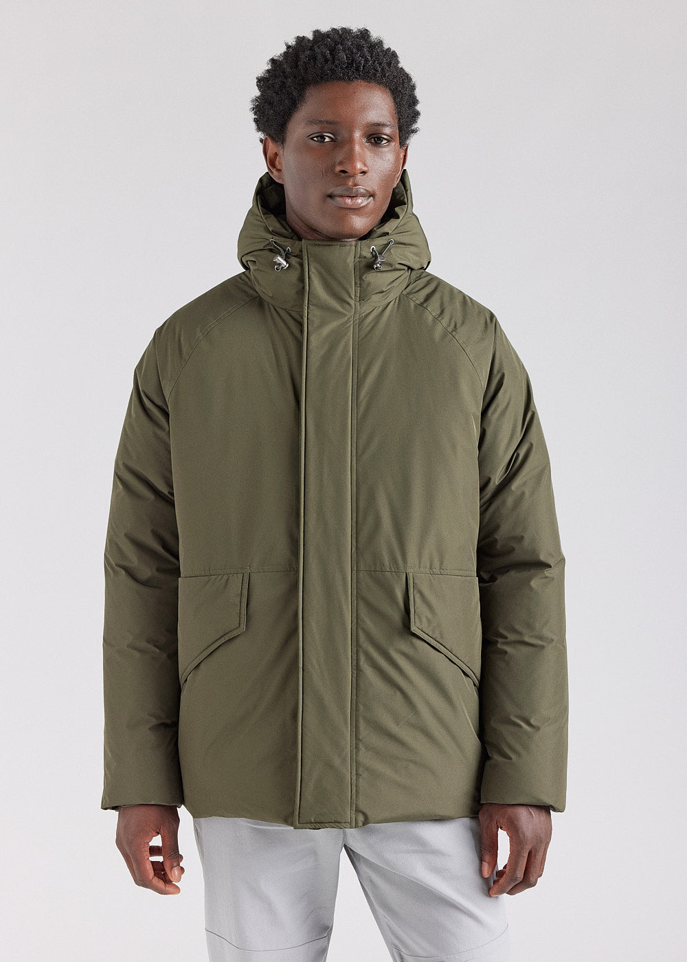 parka-courte-homme-pyrenex-covert-deep-khaki-duvet-naturel image 1
