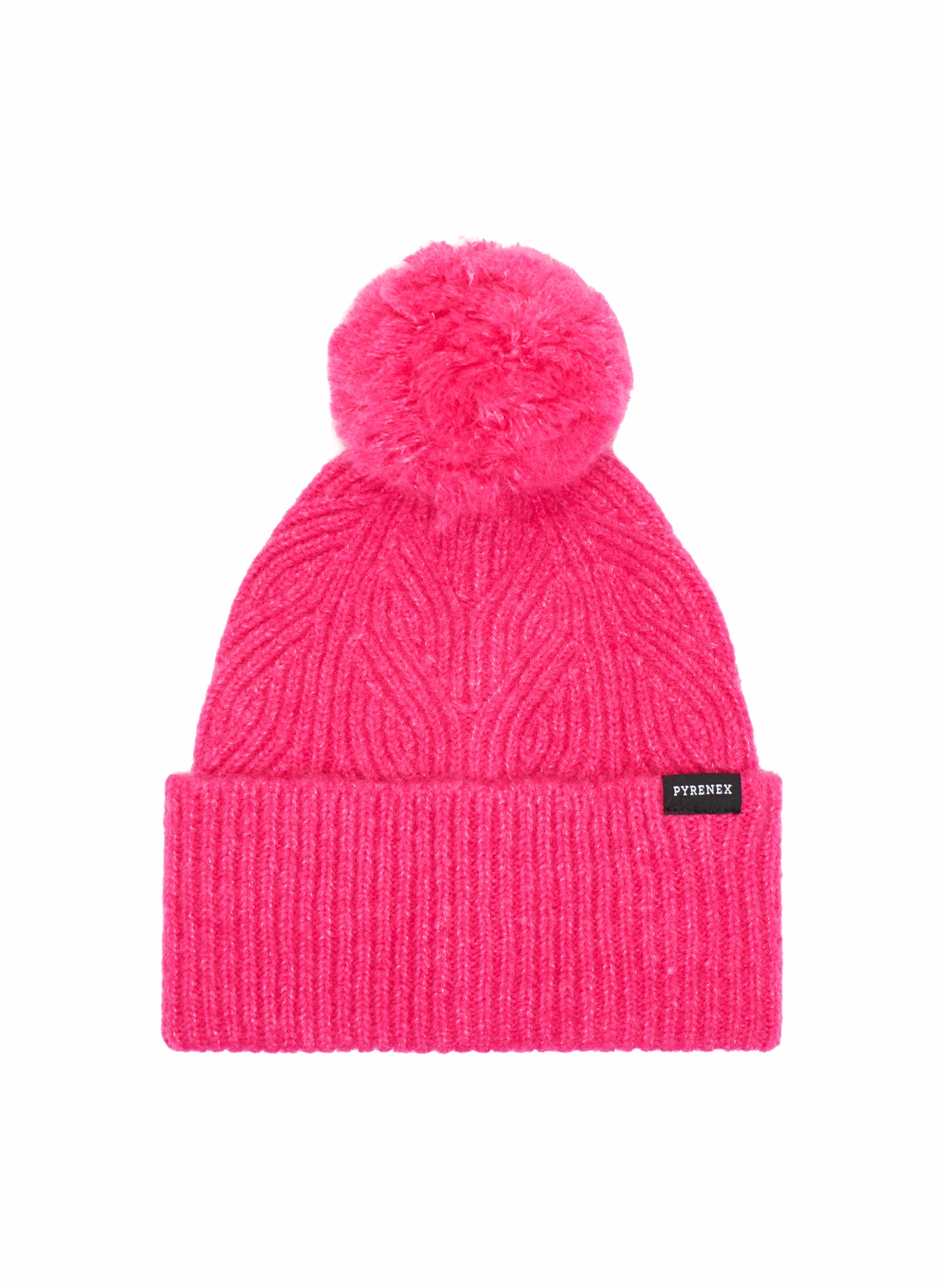 pyrenex-elur-bonnet-pompon-rose image 2